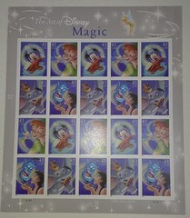 THE ART OF DISNEY Complete Set of 5 Differnt Full Sheets of 20 US Stamps 2004-08