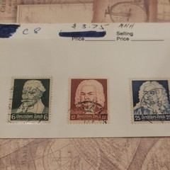 Germany Postage Stamp Set 6 12 25 Deutsches Reich Used VF Multi-Color Postmarked