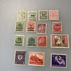15 (MNH/few MLH) Vintage Deutsches Reich/Germany Stamps; 1933- 1945; $1 Ships.