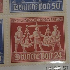 Germany Exportmesse Hannover 1948 Postage Stamps MNH Unused 24 & 50 Multi-Color