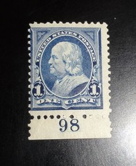 Scott# 247 – Benjamin Franklin – Issued In I894 – MNH – Original Gum w/Plate #