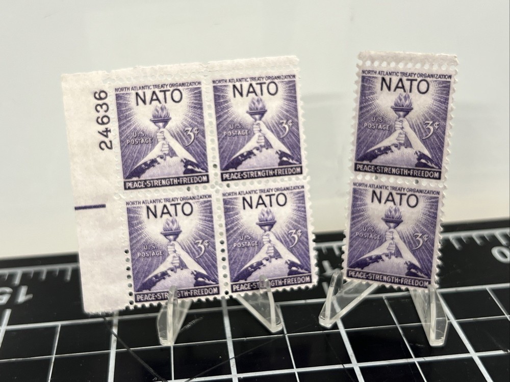 3 Cent – NATO Block / 4 stamp set + 2 stamp set – 1950s MNG