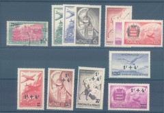 MONACO 1933-1945 used/MNH air stamps (CV $58 EUR52)
