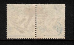 Malta 1856 QV SG72a GB Used Abroad Z22a “M” 1/- green thick paper Wmk Emble Pair