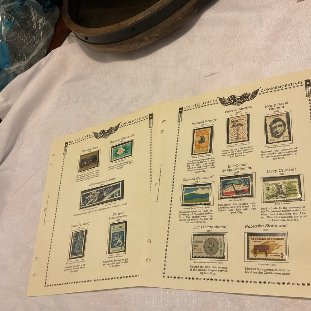U.S.-(-1967-)-HISTORICAL EVENTS-lot Of 13 Stamps-ON ALBUM PAGE-MINT#30
