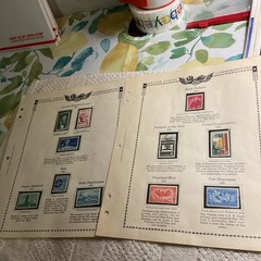 U.S.-(-1958-1959-)-HISTORICAL EVENTS-lot Of 11-Stamps-ON ALBUM PAGE-USED-#30