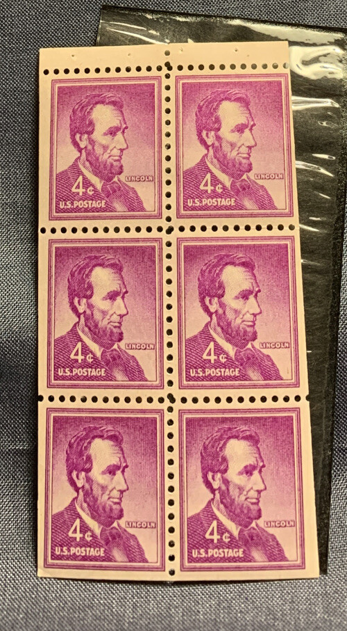 1954 4 cent Lincoln Stamp (purple) Rare