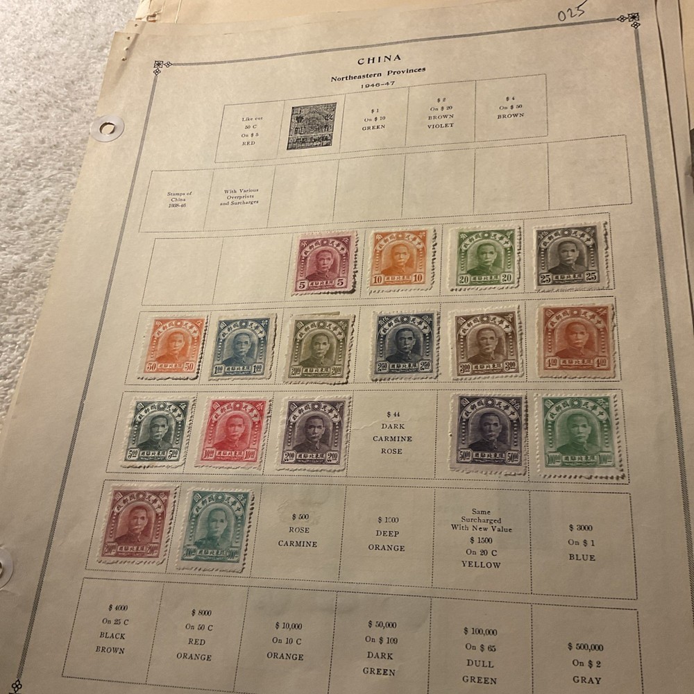 CHINA PROVINCES-HISTORICAL EVENTS -LOT Of 28-Stamps ON 2-ALBUM PAGES -MH-# 025