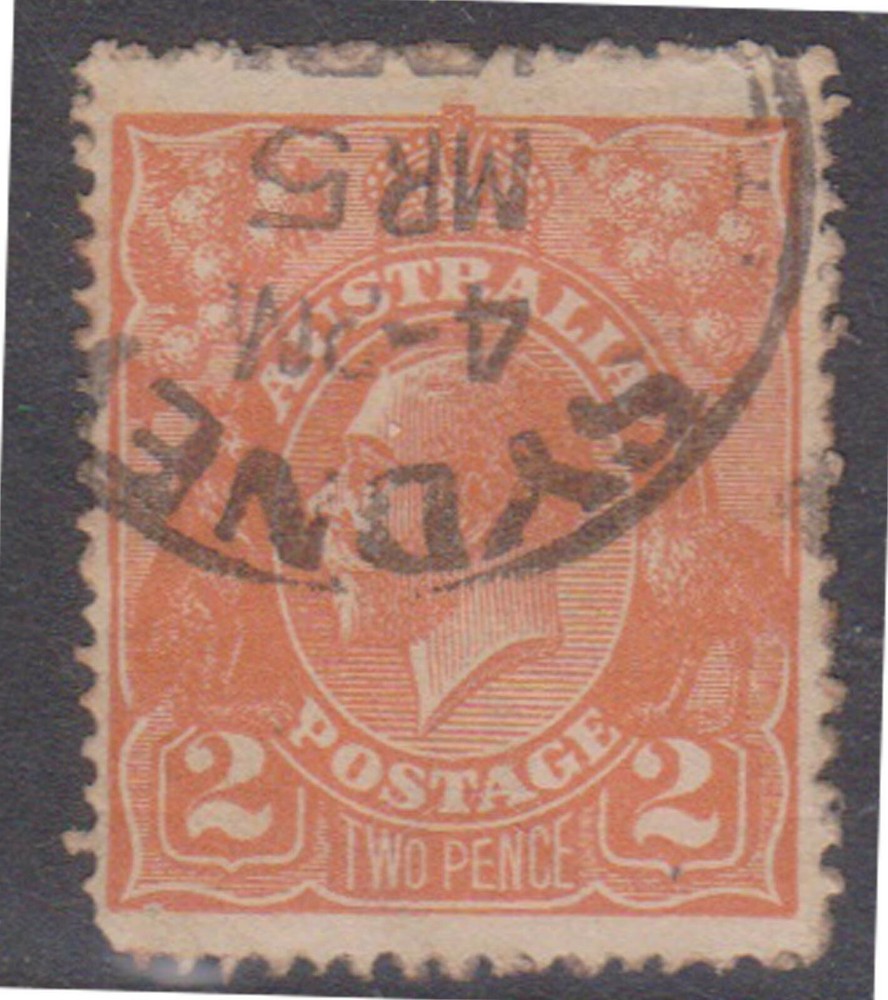 (K220-162) 1914 Australia 2d orange KGV (FGX)