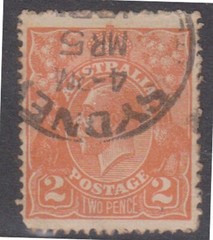 (K220-162) 1914 Australia 2d orange KGV (FGX)