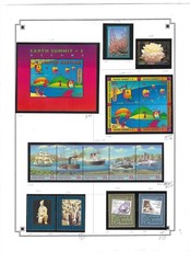 477 United Nations stamps mint from 1971-1997 on album pages all different