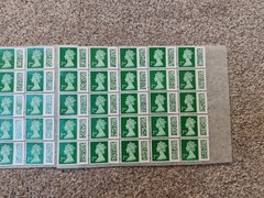 *** 50 2nd Second Class Stamps Unfranked Barcoded Genuine with Original Gum ***