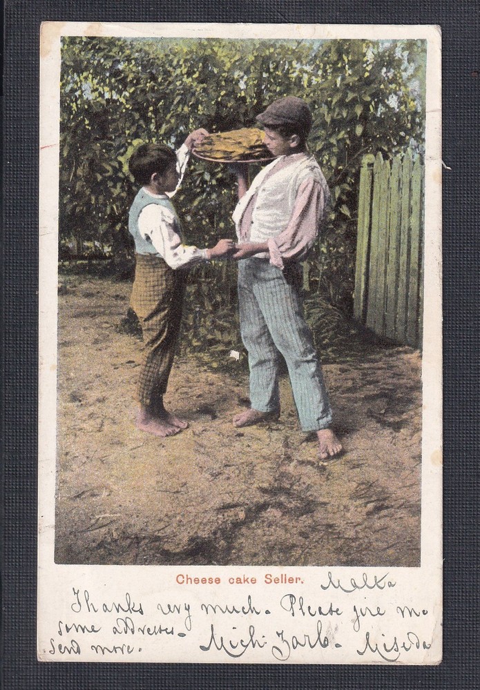 MALTA 1908 1D ‘CHEESECAKE SELLER’ POSTCARD VALLETTA TO SANDY POINT NOVA SCOTIA