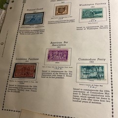 U.S.-(-1952-1953-)-HISTORICAL EVENTS-lot Of 19- Stamps-ON ALBUM PAGE-USED-#30