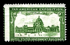 1901 Pan American Exposition BC114 GREEN H US GOVT BLDG Cinderella Stamp Expo