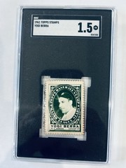 1961 Topps Stamps Yogi Berra SGC 1.5 FR Green Baseball Stamp