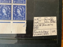GB stamp error flaw mint block collection KGVI QE *a510