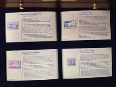 Historic Stamps of America Collection in Wood Display Box – Never Hinged