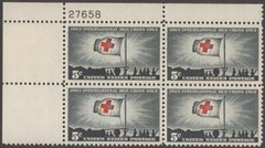 Scott # 1239 – US Plate Block Of 4 – International Red Cross – MNH – 1963
