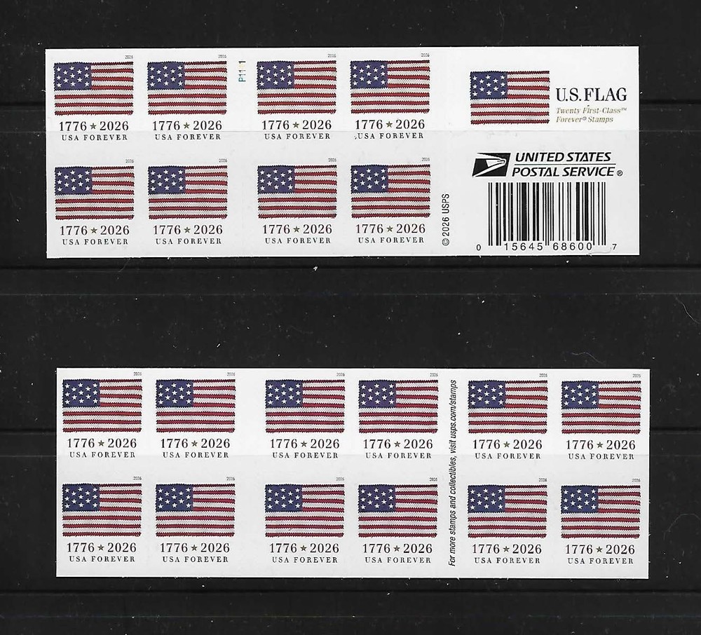 US 2026 Flag Forever Stamp APU Booklet