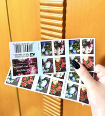 100 PCs FLOWERS FROM THE GARDEN 2025 MAIL FOREVER POSTAGE / 5 BOOKS OF 20.