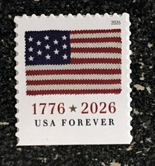 2026USA Forever U.S. 1776 Flag – Single From Booklet Mint (APU)