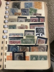US Stamp Album Collection Multi-Color Historical Figures Events Off Paper