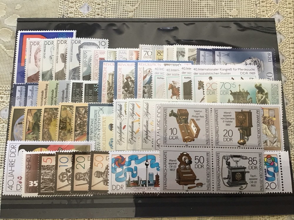Germany DDR Complete Year 1989 Set W/ Blocks Mint Never Hinged MNH German Stamps
