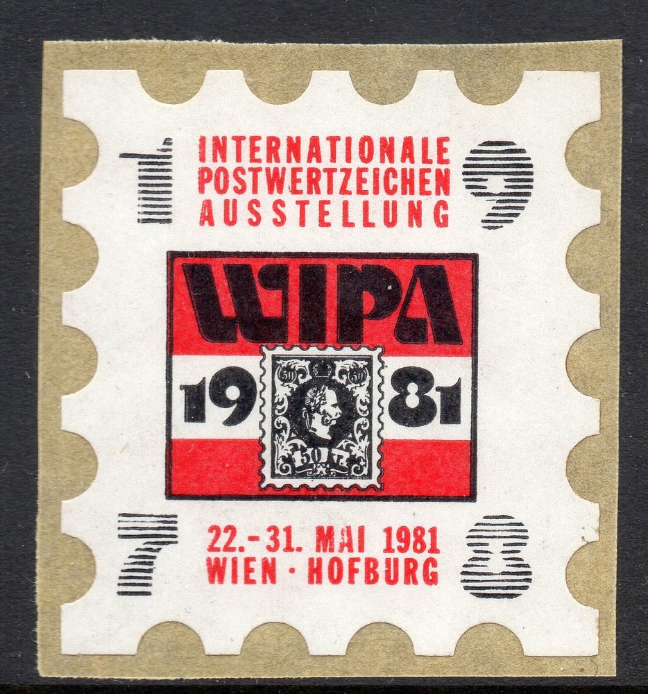 CINDERELLA: 1981 WIPA LABEL, PEEL AND STICK