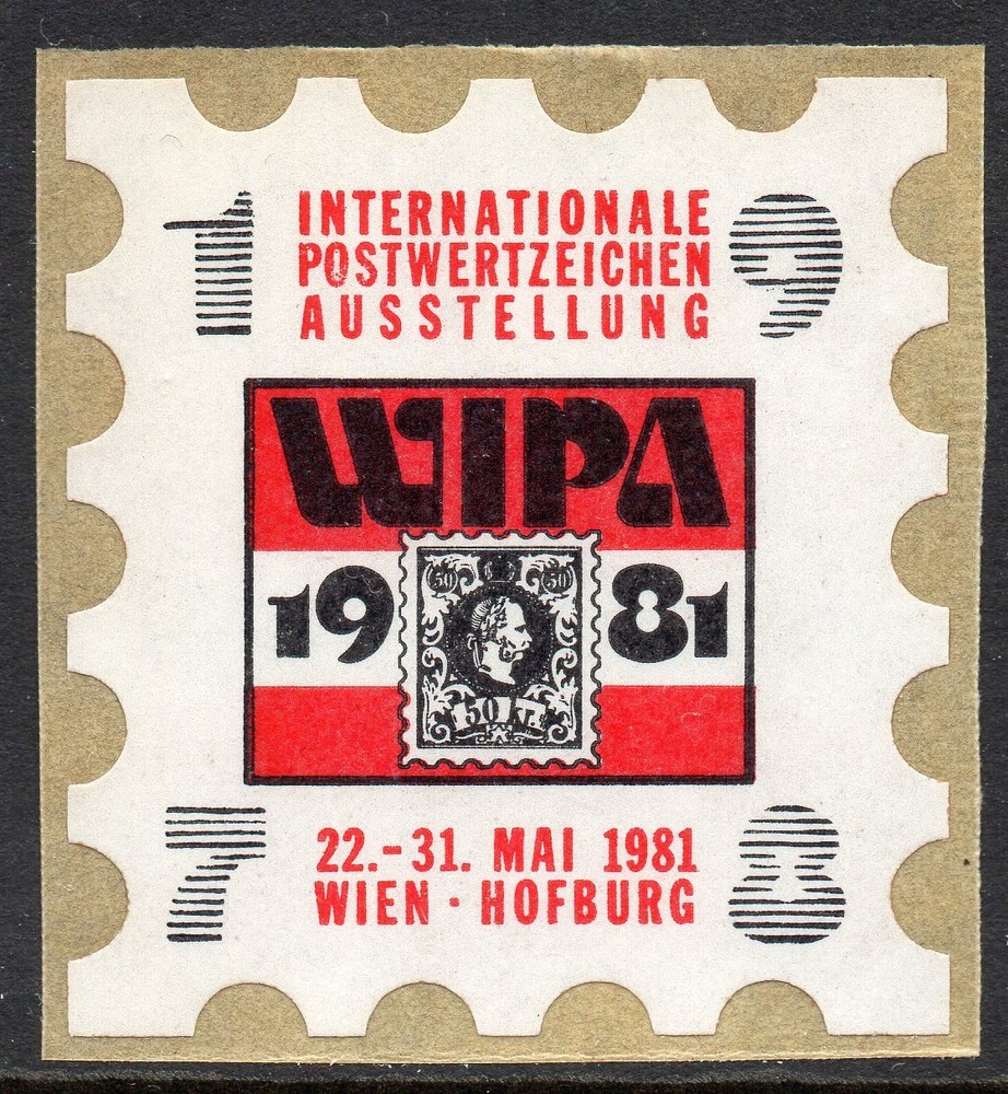 CINDERELLA: 1981 WIPA LABEL, PEEL AND STICK… .