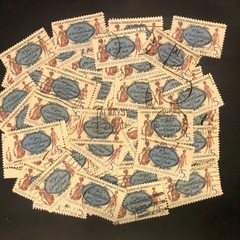 Postage Stamps For Crafting: 1966 5c Women’s Clubs; Multi-Color; 50 Pcs