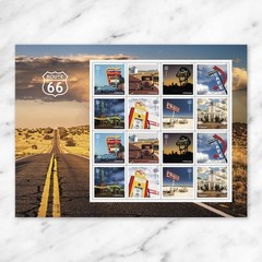 US Route 66 2026 NDC Imperf Pane of 16 Avail. After 5/20/2026