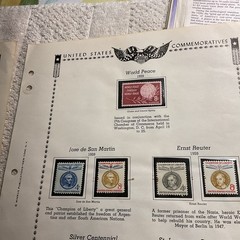 U.S.-(-1959-)-HISTORICAL EVENTS-lot Of 12-Stamps-ON ALBUM PAGE-USED-#30