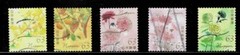 Japan 2022 Autumn Greetings 63Y Complete Used Set Sc# 4609 a-e