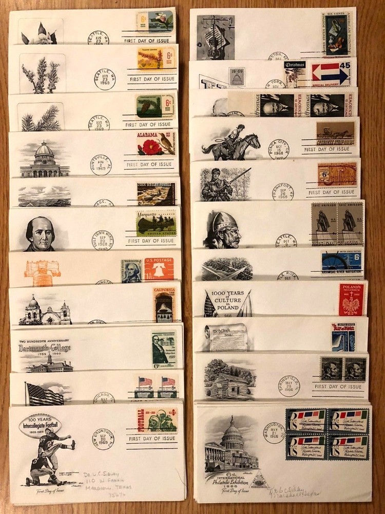 1950s-1970s FIRST DAY COVERS – U.S. FDCs LARGE COLLECTION ( for 2 COVERS )