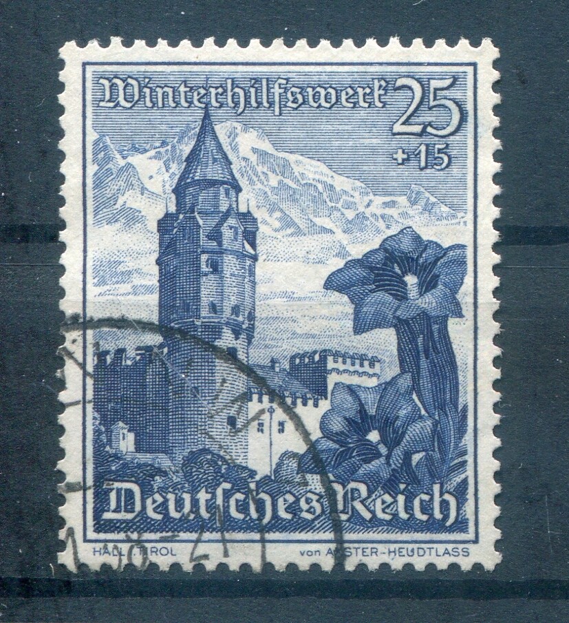 DR-3 Reich 682 Flower Gentian Postcard Envelope 1933-1945 Cancelled