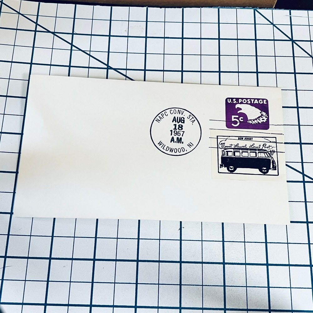 5¢ Eagle Stamp Philatelic Cover 1967 Wildwood NJ Cancel Vintage FDC First Day