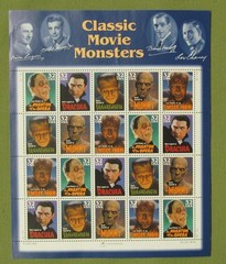 Two Sheets x 20 = 40 of CLASSIC MOVIE MONSTERS 32¢ USPS Postage Stamps 3168-3172