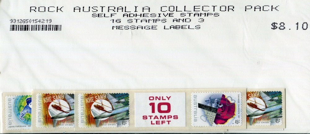 2001 Rock Australia – Peel & Stick Collectors Pack