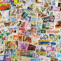 150 Worldwide Stamps -All Different Views & Sizes-Large Medium & Small Stamps