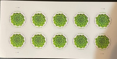 2017 Green Succulent Global (International) Stamps – Sheet of 10 – Forever – MNH