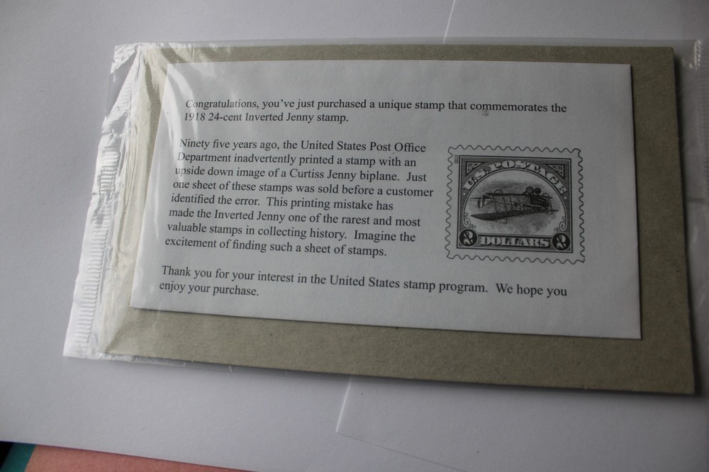 USPS Commemorative Stamp 1918 24 Cent Inverted Jenny Stamp..SEALED!!