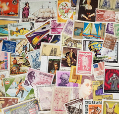 150 Worldwide Stamps -All Different Views & Sizes-Large Medium & Small Stamps