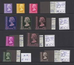 Hong Kong 1973-1981 QEII Definitive (49v_include 7v Unwmk + 3v Upright) MNH rare