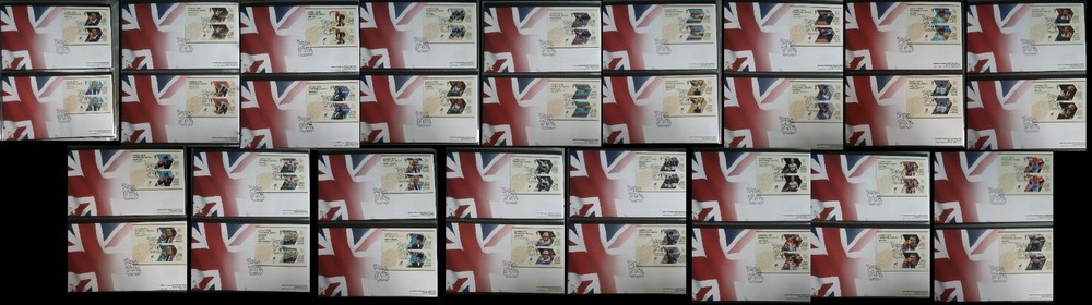 London 2012 Paralympic Games Gold Medal Winners FDC Full Set 34 Mini Sheets