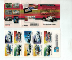 2002 Motor racing Australia-10x45c peel and stick stamp booklet MUH