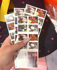 100 PCs FLOWERS FROM THE GARDEN 2025 MAIL FOREVER POSTAGE / 5 BOOKS OF 20.