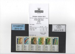 POST GO RIVERS A SERIES STAMPEX SEPT 2013 A3 1ST CLASS STRIP of 6