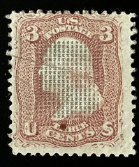 US Stamps; Scott #85 1867 Grilled Issues MINT (Scarce Stamp) w/PSE Cert. $8,000