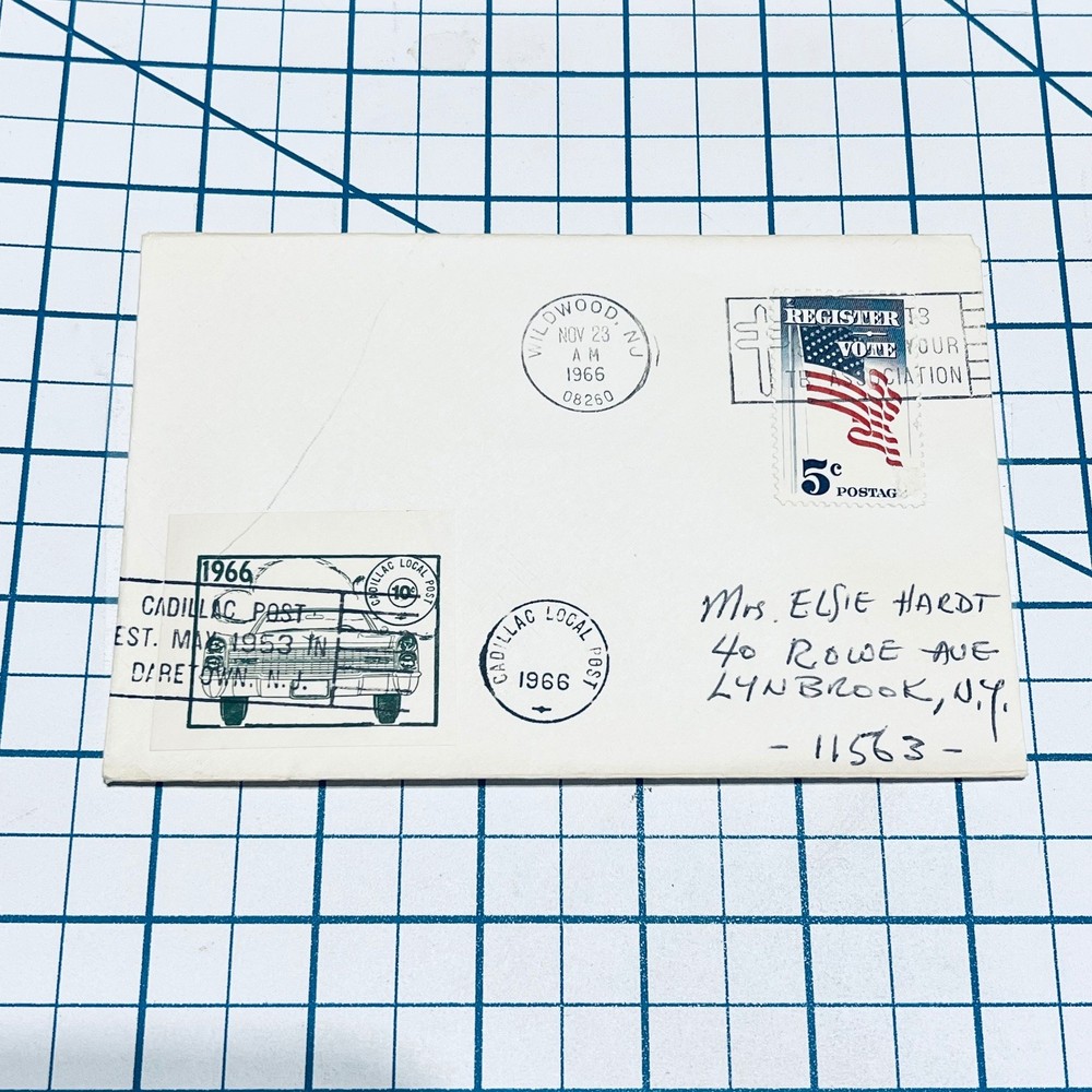 Scott #C65 1966 Register Vote American Flag First Day Cover Vintage FDC Local